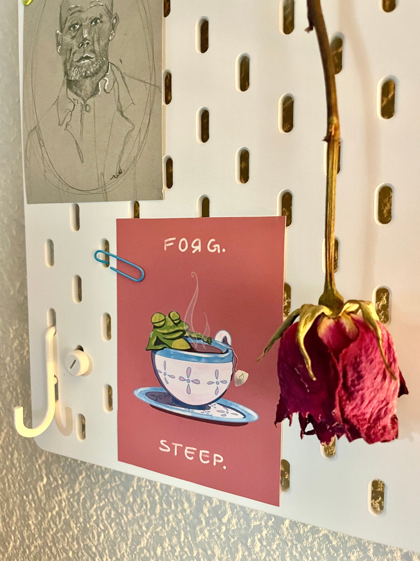 Frog Teacup Drawing | Handmade | Art print | Digital Art | Cottage Core