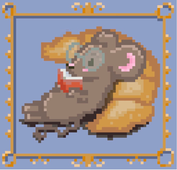 Cozy Mouse Pixel Art| Handmade |Art Print | Digital Art | Pixel Art | Mouse