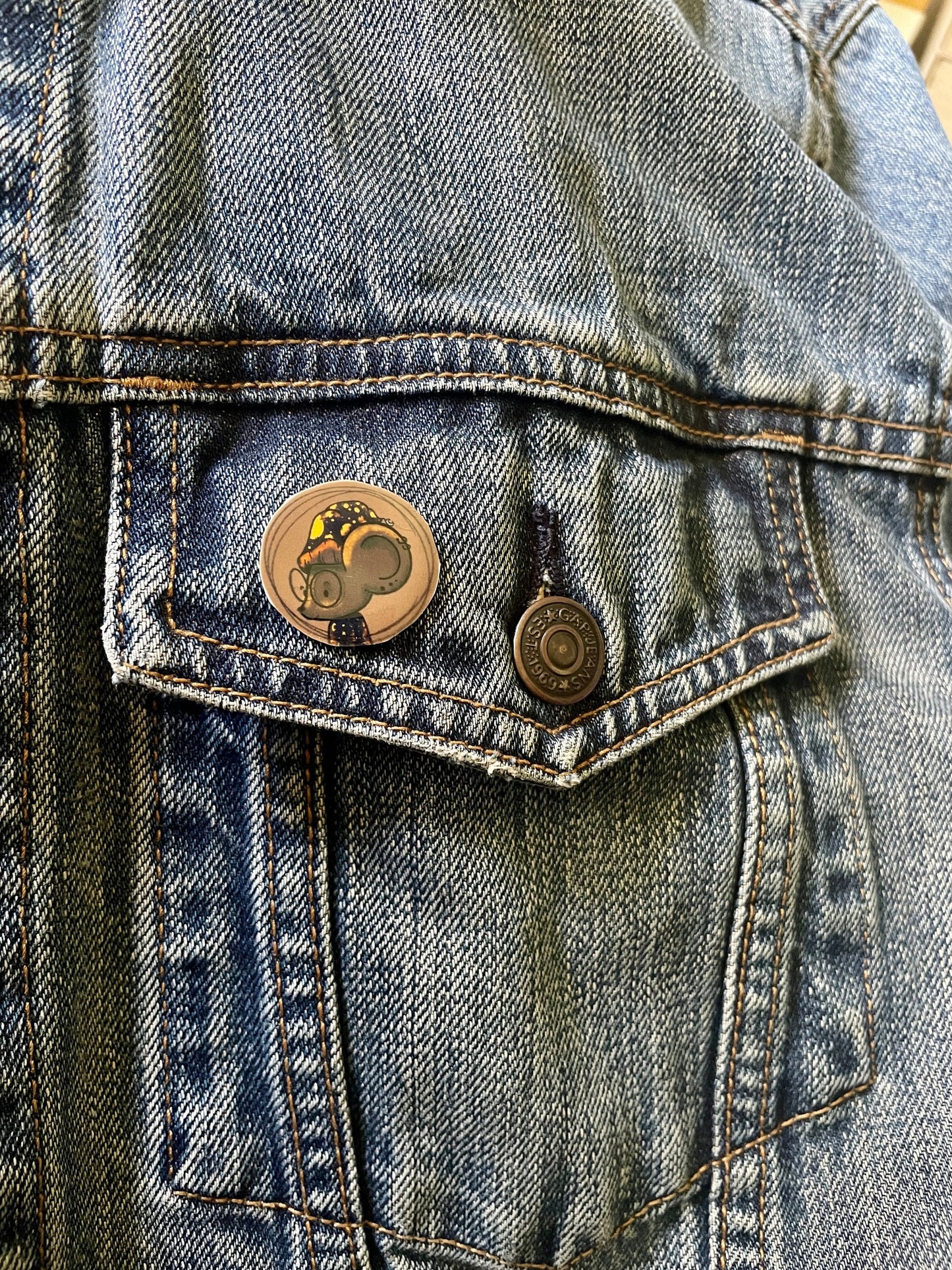 Wizard Mouse Mini Pin| Shrinky Dink Pin | Handmade | Resin Pin | Cute Mouse Pin | Gift